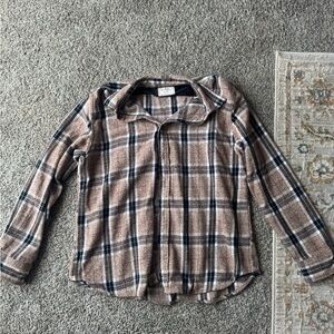Smith Mills Brown and Black Flannel Shirt- cotton